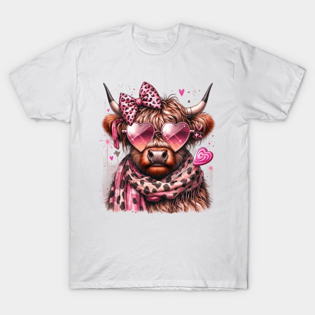 Cow Valentine T Shirt Valentine T shirt For Women T-Shirt by Xamgi